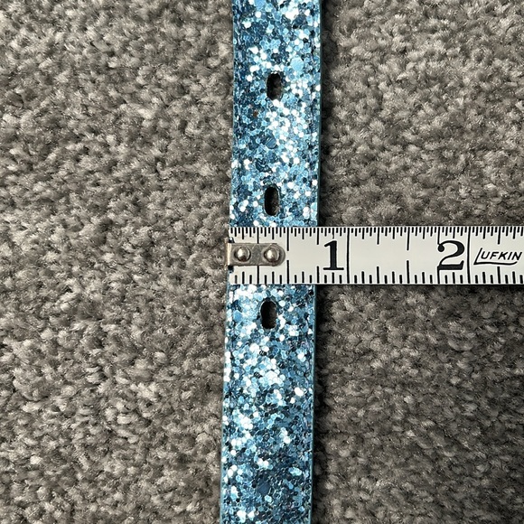 Vintage J CREW blue sequined belt. RARE! Womens M medium. NWT - Picture 5 of 6